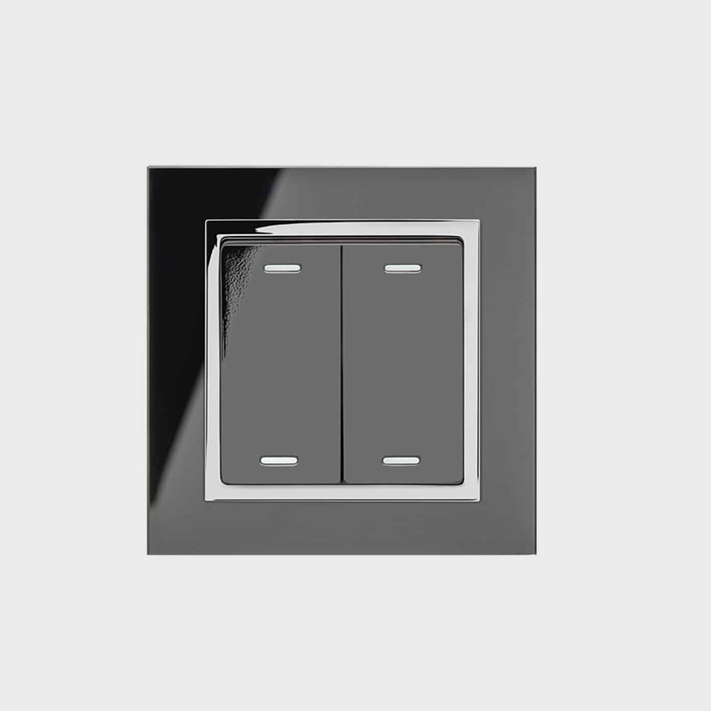 Retrotouch Enocean Black Smart Switch (2 buttons)