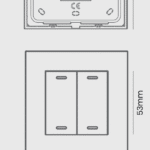 Retrotouch Enocean Black Smart Switch (2 buttons)
